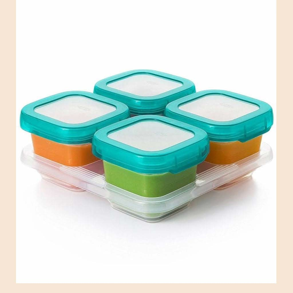 OXO TOT Baby Blocks Freezer Storage Containers - 6 Oz - TEAL, ANB BABY