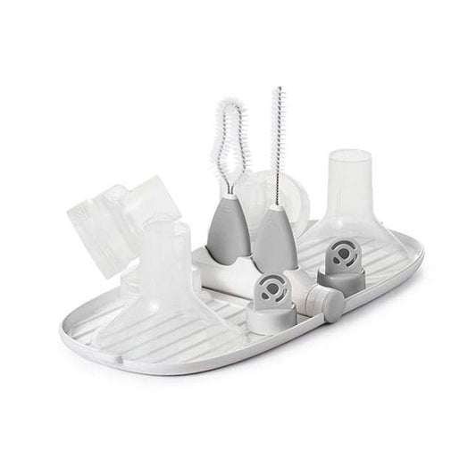 OXO TOT Breast Pump Parts Compact Drying Rack with Detail Brushes - Gray - ANB Baby