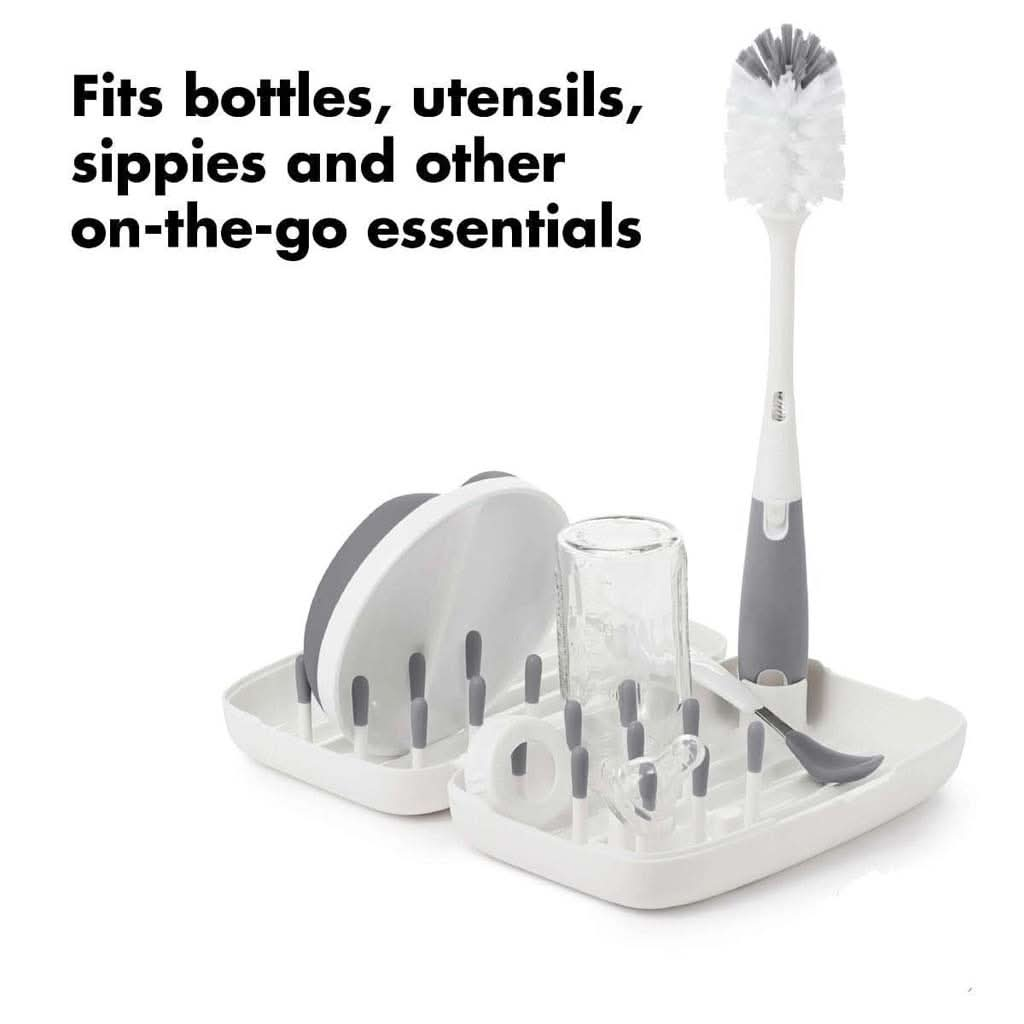 OXO TOT On - The - Go Drying Rack With Bottle Brush, ANB BABY