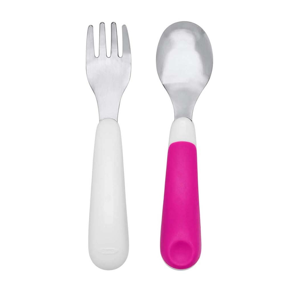 OXO TOT On - The - Go Fork And Spoon Set with Carrying Case, ANB BABY