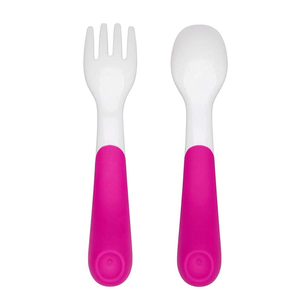 OXO TOT On - the - Go Plastic Fork and Spoon Set with Travel Case, ANB BABY