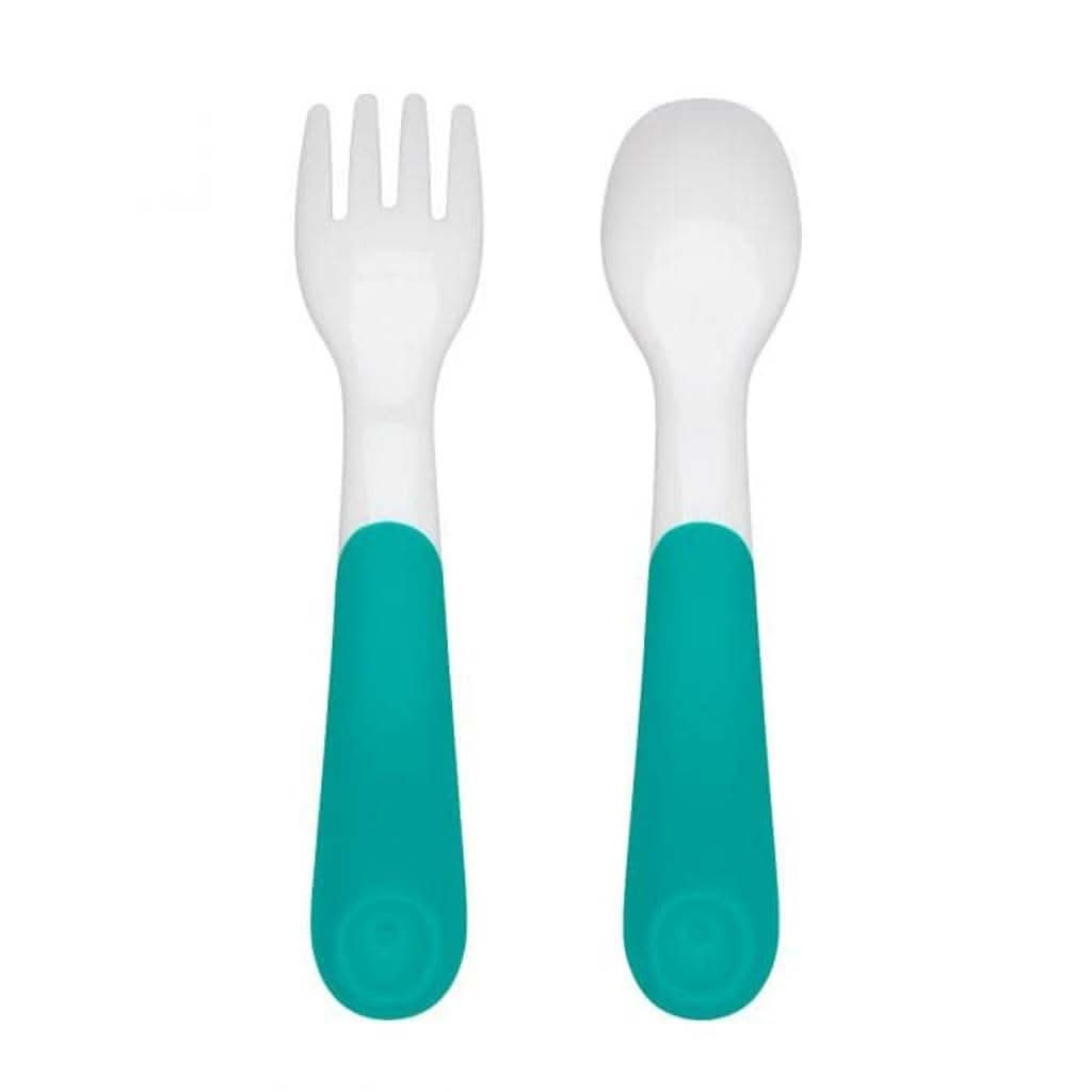 OXO TOT On - the - Go Plastic Fork and Spoon Set with Travel Case, ANB BABY