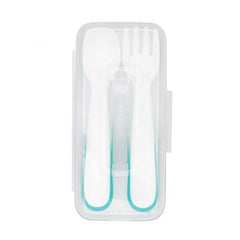 OXO TOT On - the - Go Plastic Fork and Spoon Set with Travel Case, ANB BABY