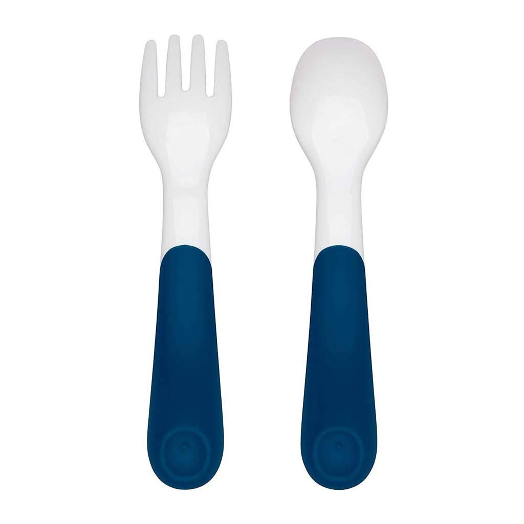 OXO TOT On - the - Go Plastic Fork and Spoon Set with Travel Case, ANB BABY