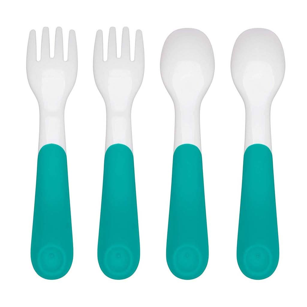 OXO TOT Plastic Fork And Spoon Training Set, ANB BABY