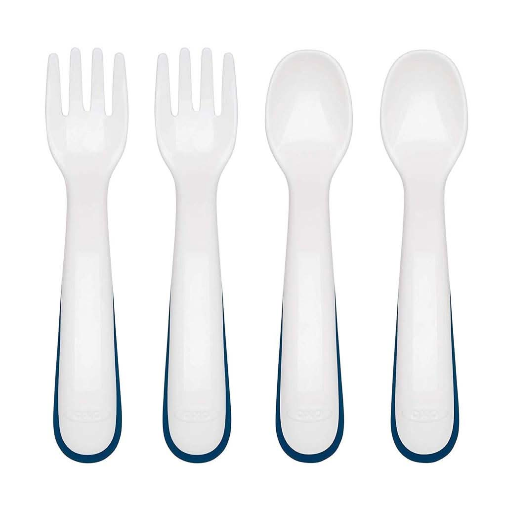 OXO TOT Plastic Fork And Spoon Training Set, ANB BABY