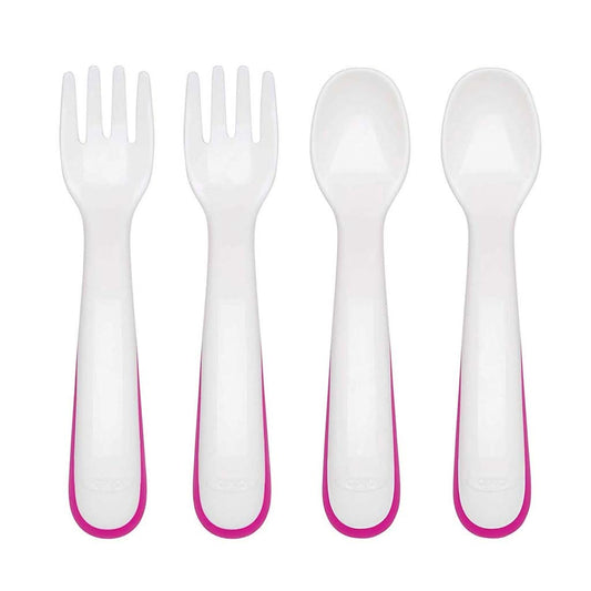 OXO TOT Plastic Fork And Spoon Training Set, ANB BABY