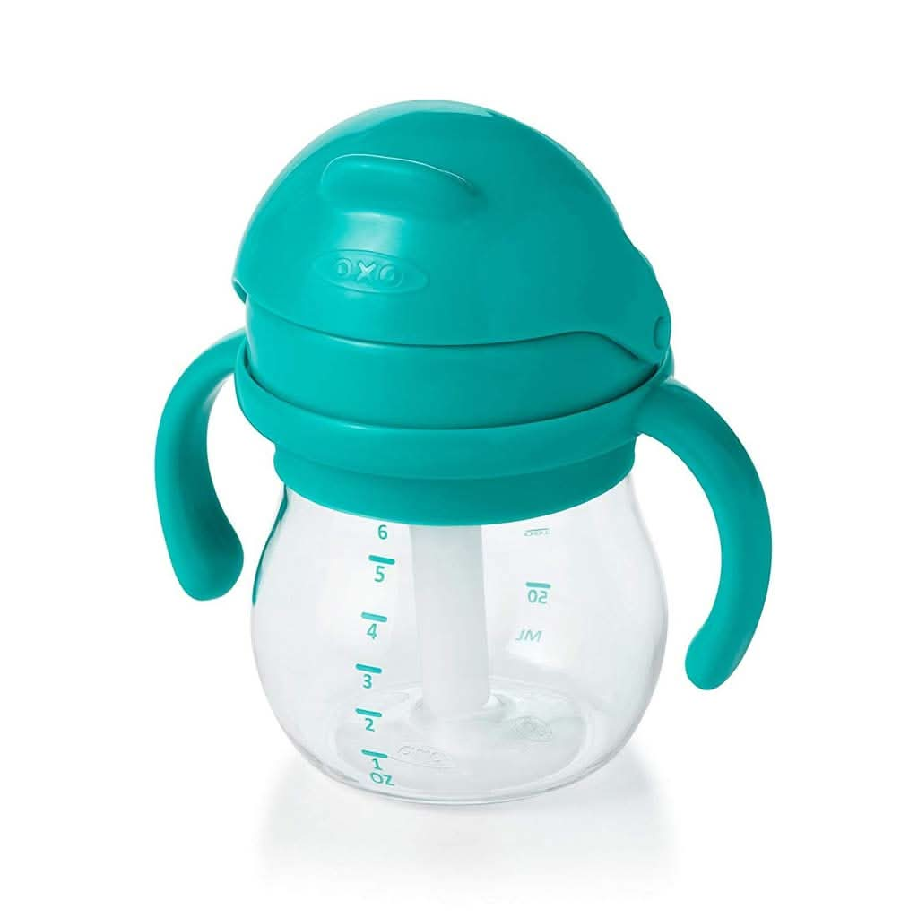 OXO TOT Transitions Straw Cup with Removable Handles, 6 OZ, ANB BABY