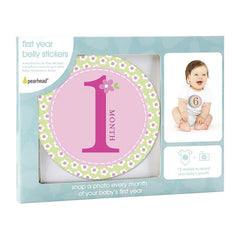 PEARHEAD Baby Milestone Stickers, Pink, ANB BABY