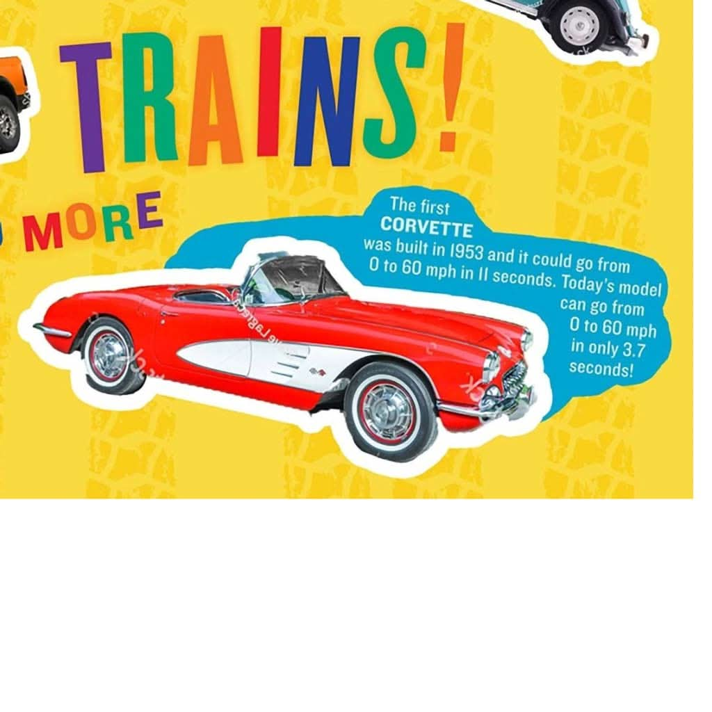 Peel + Discover: Cars! Trucks! Trains! And More Paperback, ANB BABY