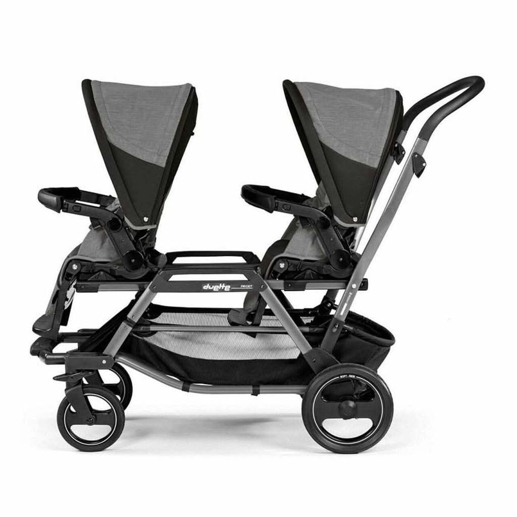 Peg Perego Duette Piroet Baby Stroller with Seats & Chassis included, City Grey, ANB BABY