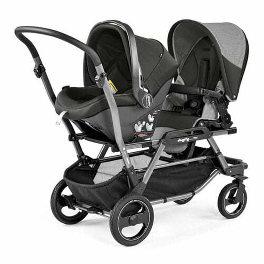 Peg Perego Duette Piroet Baby Stroller with Seats & Chassis included, City Grey, ANB BABY