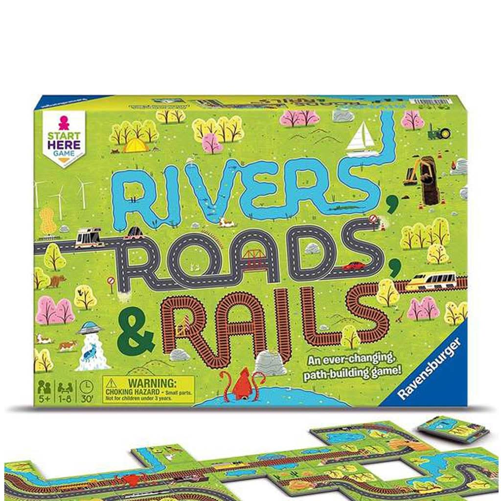 Ravensburger Start Here Game: Rivers, Roads & Rails, ANB BABY