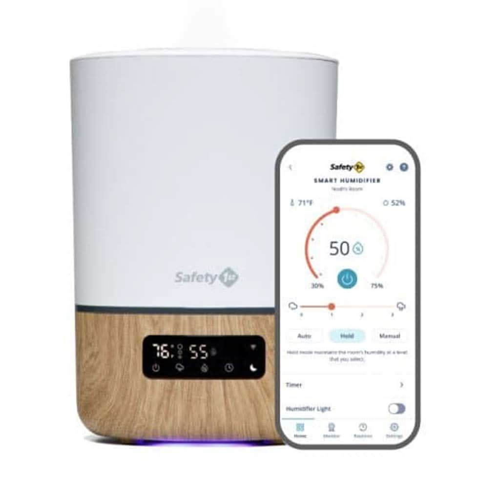 Safety 1st Smart Humidifier, White / Wood, ANB BABY