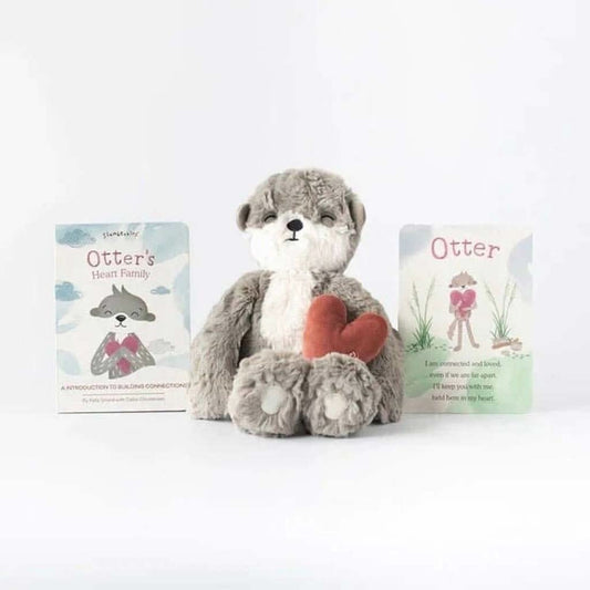 Slumberkins Pebble Otter Kin, Family Bonding, Grey, ANB BABY