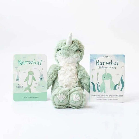 Slumberkins Sea Foam Narwhal Kin - Growth Mindset, ANB BABY