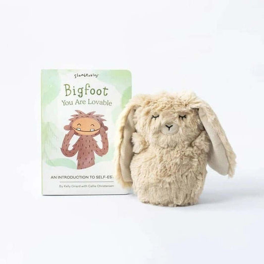 Slumberkins Tan Bunny Mini + Bigfoot Intro Book, ANB BABY