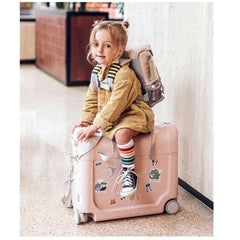 Stokke Jetkids BedBox + Crew Backpack Travel Bundle, Pink, ANB BABY