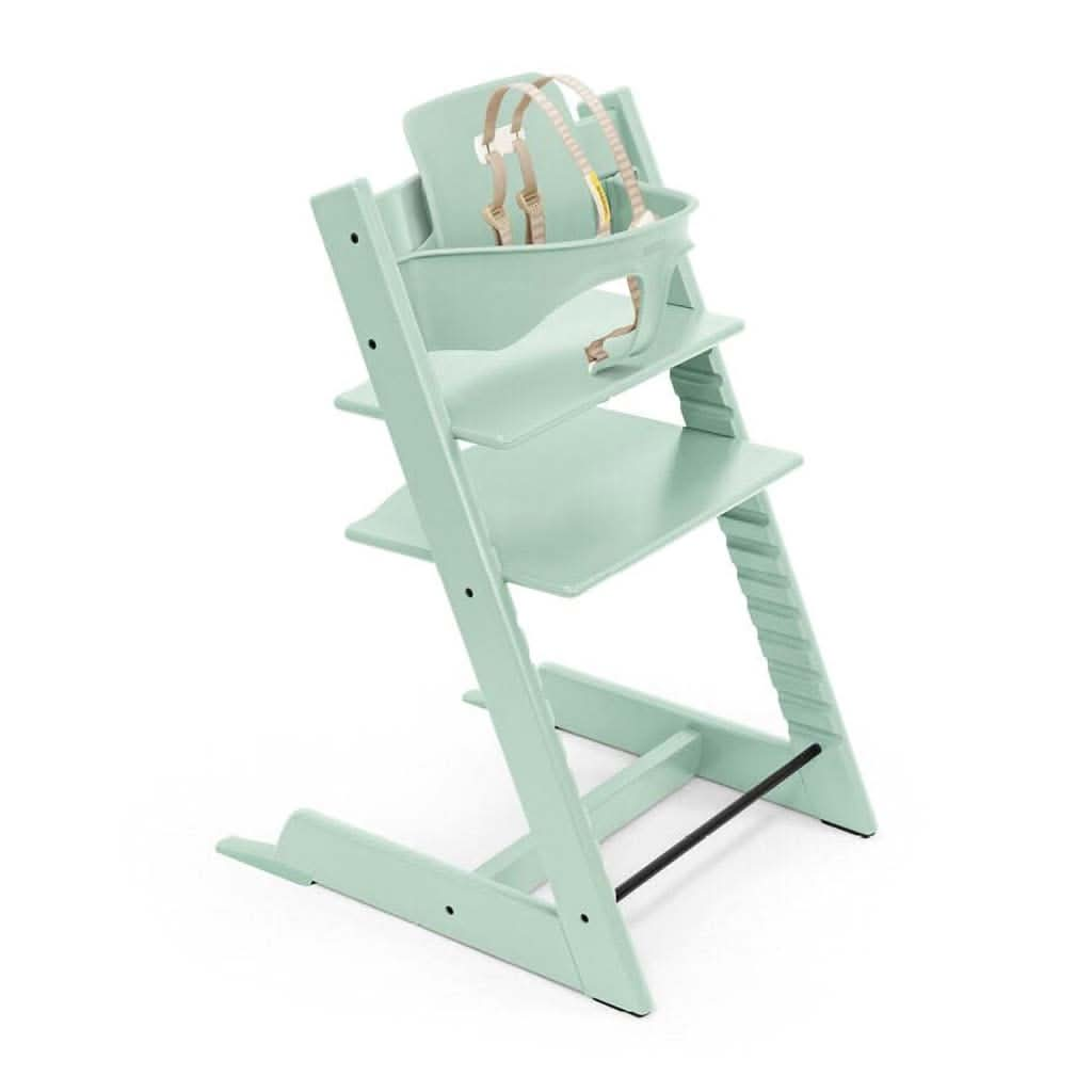 Stokke Tripp Trapp Adjustable Wooden Baby High Chair Set with Baby Seat and Harness, ANB BABY