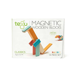 Tegu Magnetic Wooden Block Set, Sunset 14 - 42 Piece Sets, ANB BABY