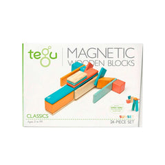 Tegu Magnetic Wooden Block Set, Sunset 14 - 42 Piece Sets, ANB BABY