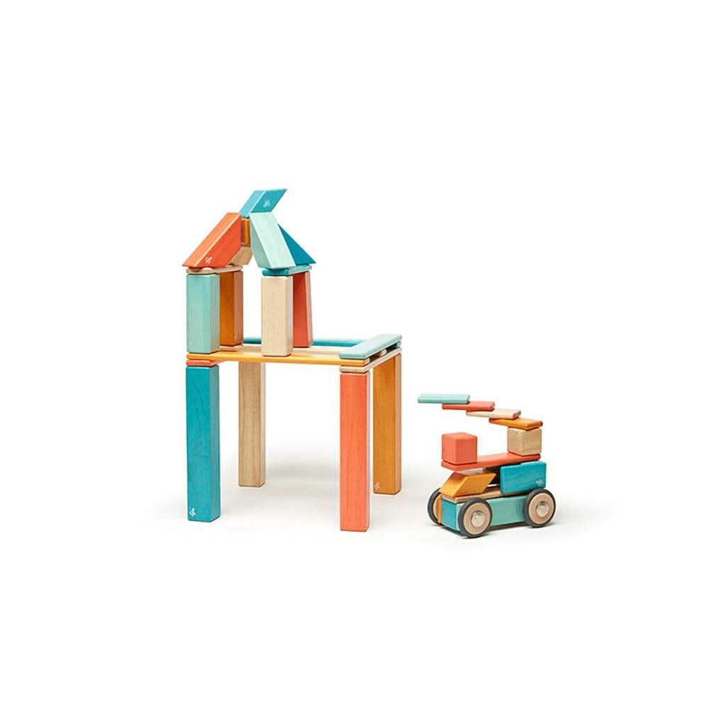 Tegu Magnetic Wooden Block Set, Sunset 14 - 42 Piece Sets, ANB BABY