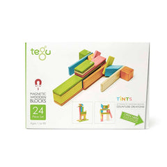 Tegu Magnetic Wooden Block Set, Tints 14 - 42 Piece Sets, ANB BABY