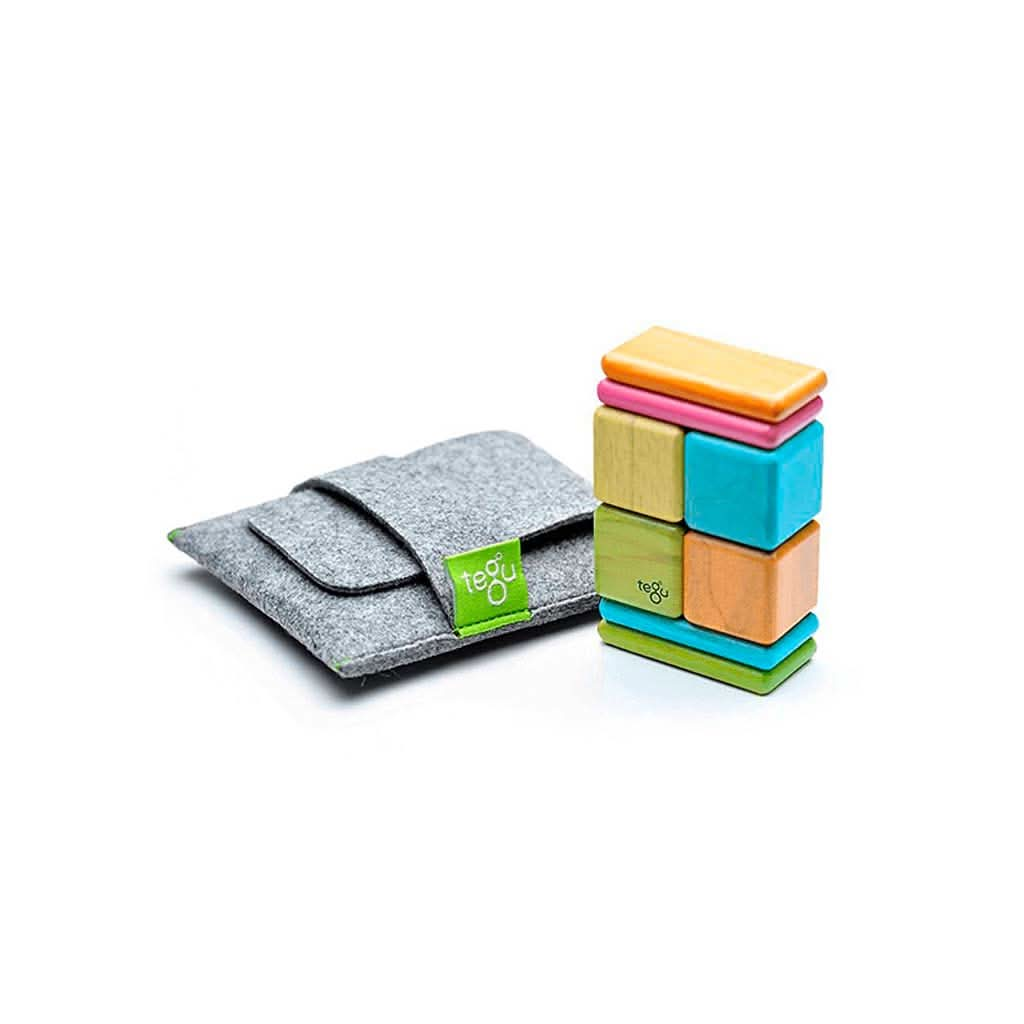 Tegu Original Pocket Pouch Magnetic Wooden Block Set, 8 - Piece, ANB BABY