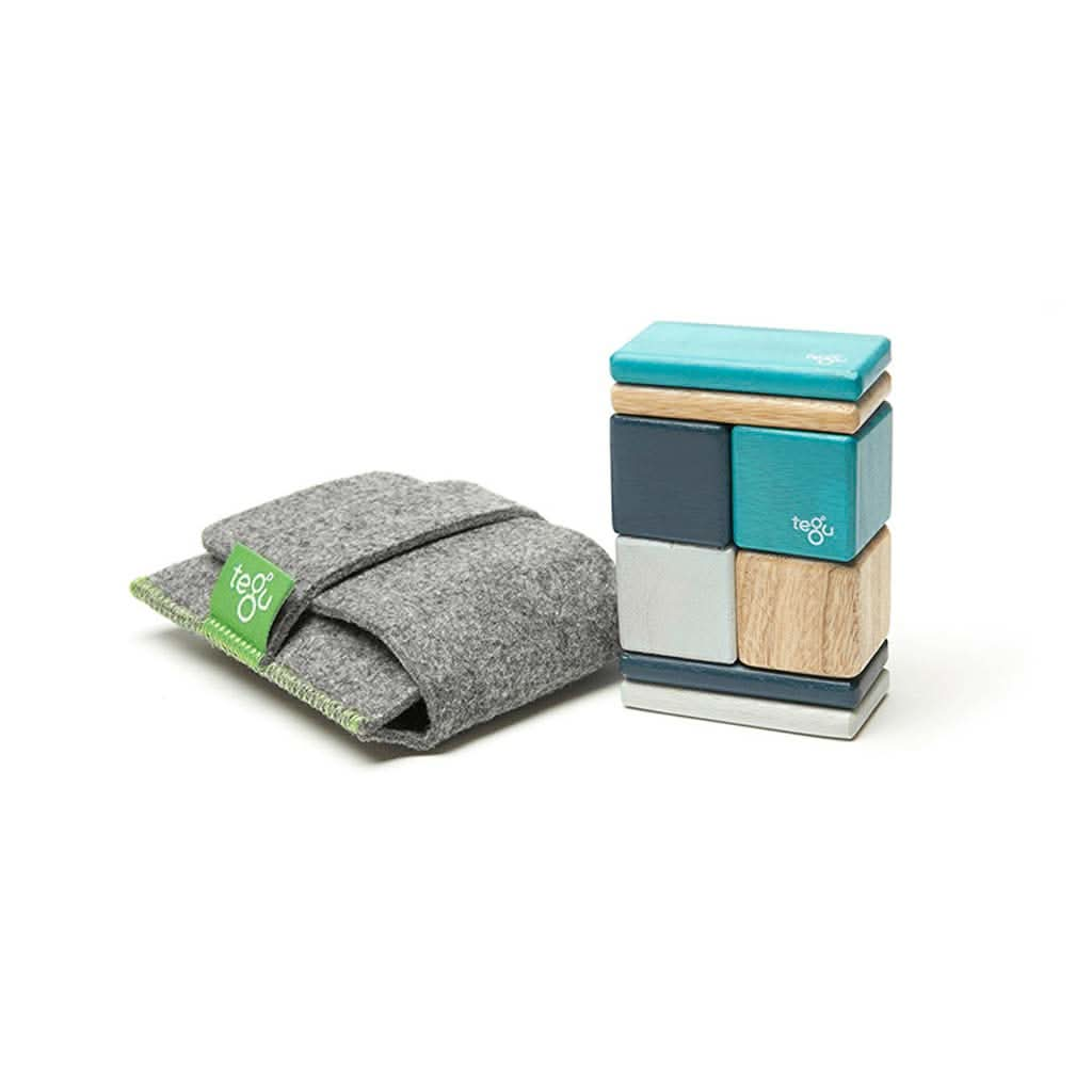 Tegu Original Pocket Pouch Magnetic Wooden Block Set, 8 - Piece, ANB BABY