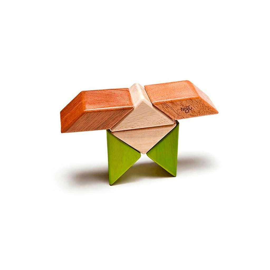 Tegu Pocket Pouch Prism Magnetic Wooden Blocks, 6 - Piece, ANB BABY