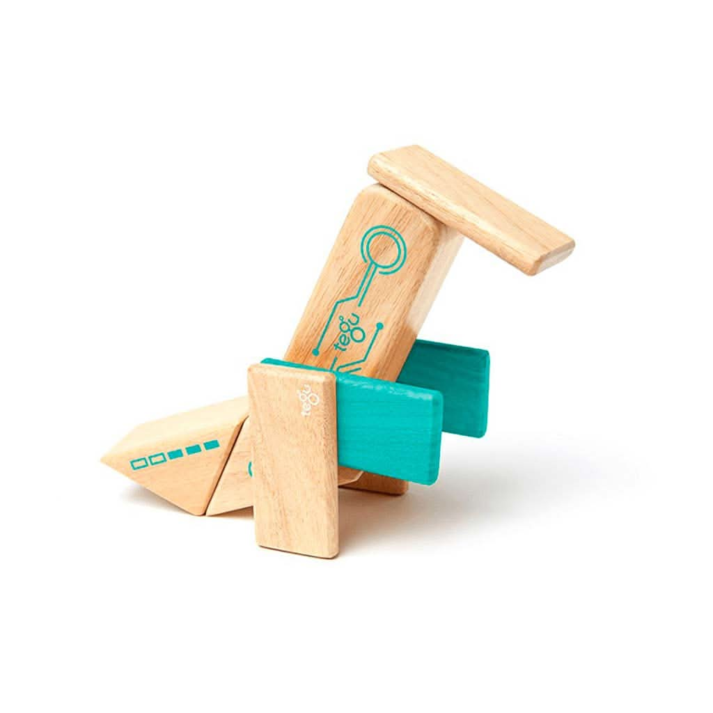 Tegu Robo Magnetic Wooden Block Set, 8 Pieces, ANB BABY