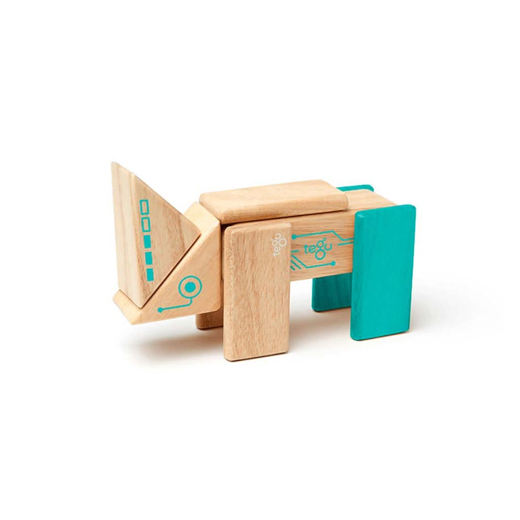 Tegu Robo Magnetic Wooden Block Set, 8 Pieces, ANB BABY