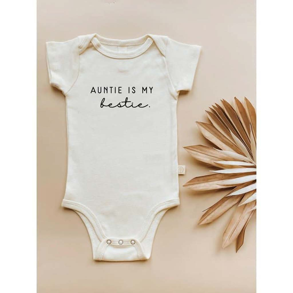 Tenth & Pine Auntie Is My Bestie Organic Cotton Onesie, ANB BABY