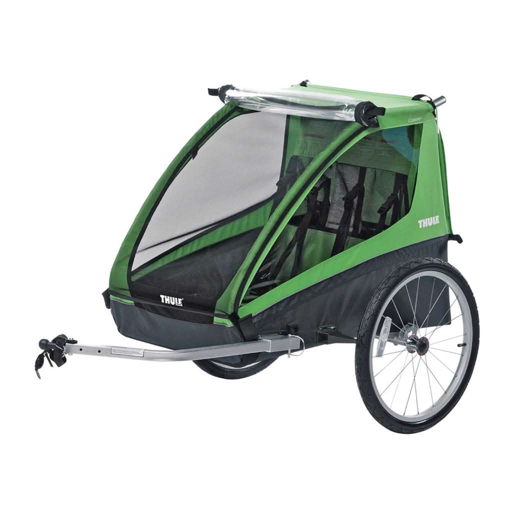 THULE Cadence Double Child Bicycle Trailer - Green, ANB BABY