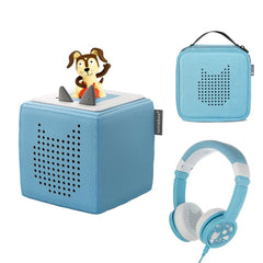 Tonies Toniebox Playtime Puppy Starter Set with Foldable Headphones and Carrying Case, ANB BABY