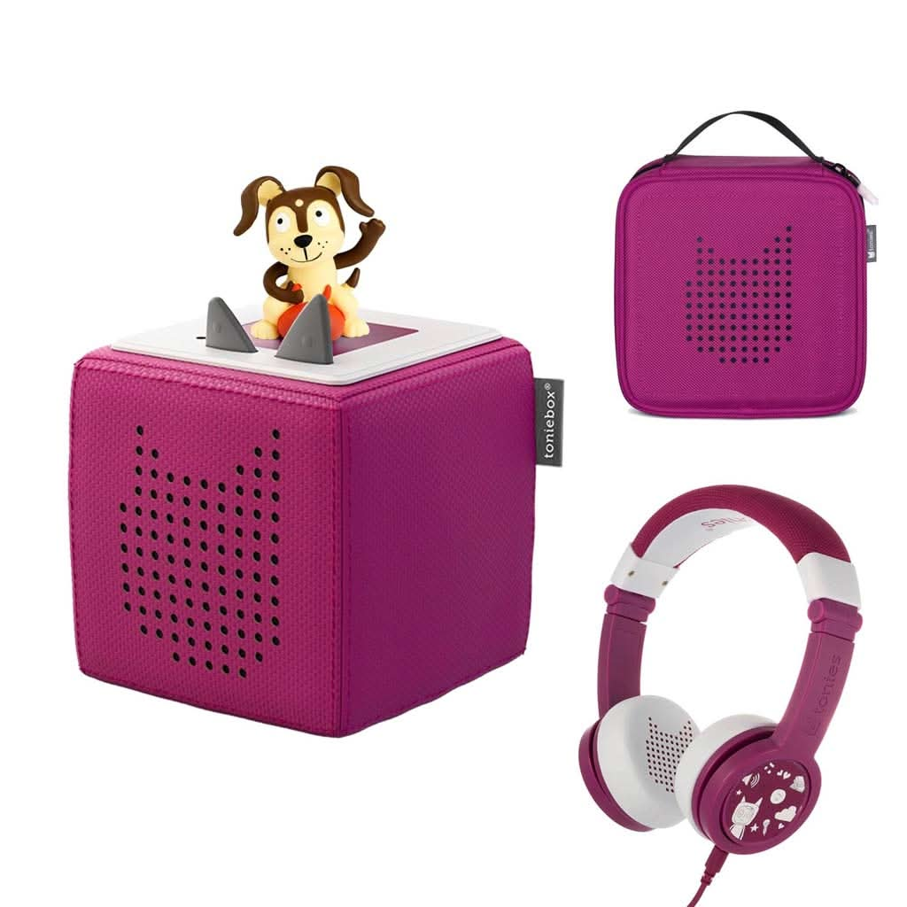 Tonies Toniebox Playtime Puppy Starter Set with Foldable Headphones and Carrying Case, ANB BABY