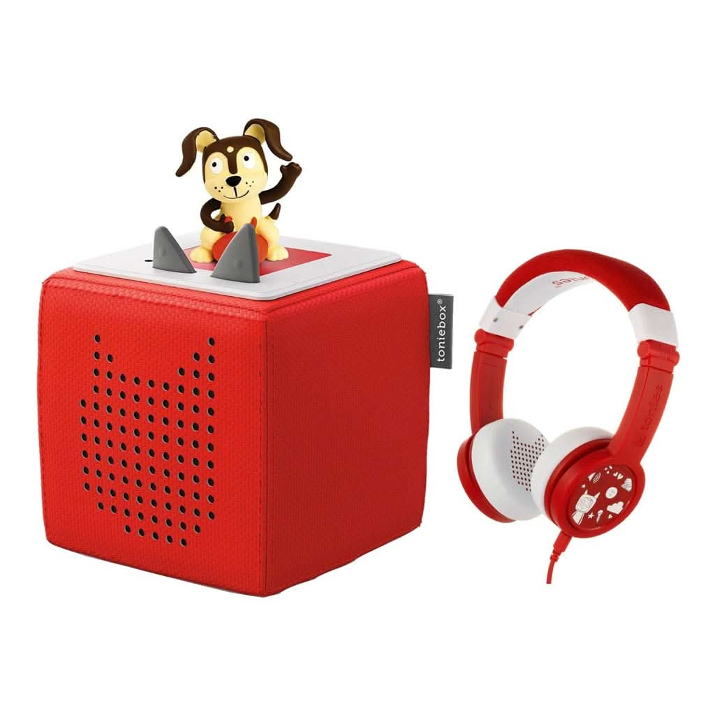 Tonies Toniebox Playtime Puppy Starter Set with Foldable Headphones, ANB BABY