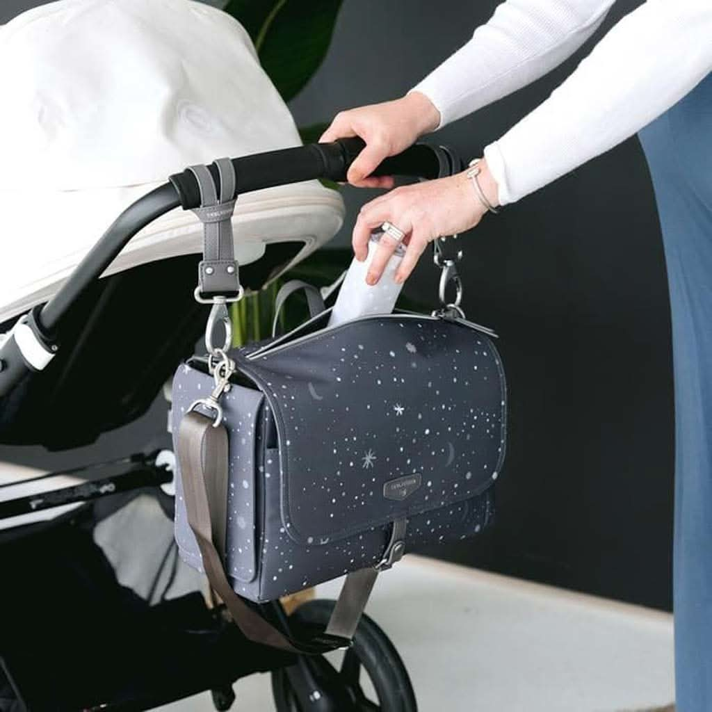 Twelvelittle On - the - Go Stroller Caddy Bag, Grey Twinkle Print, ANB BABY