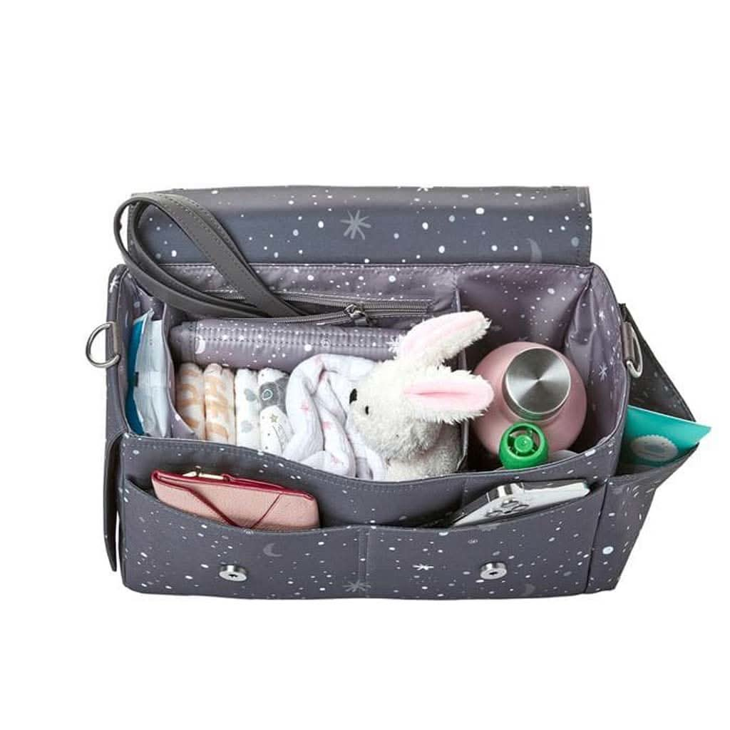 Twelvelittle On - the - Go Stroller Caddy Bag, Grey Twinkle Print, ANB BABY