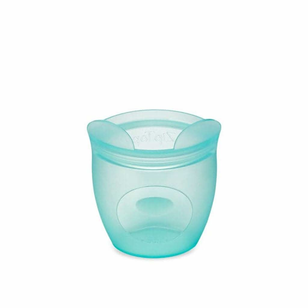 Zip Top Reusable Baby + Kid Snack Containers 100% Silicone, Teal Bear, ANB BABY