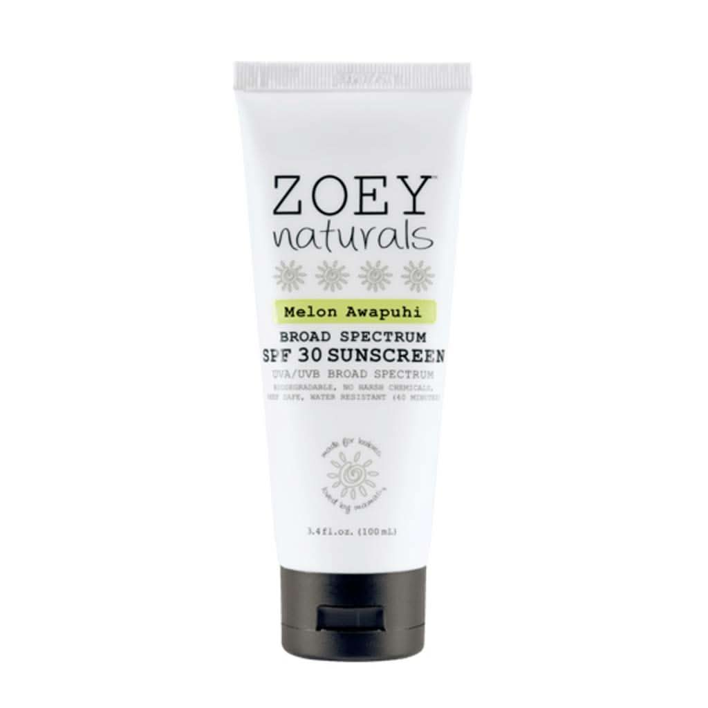 Zoey Naturals Broad Spectrum Sunscreen SPF 30 3.4 oz. Melon Awapuhi, ANB BABY