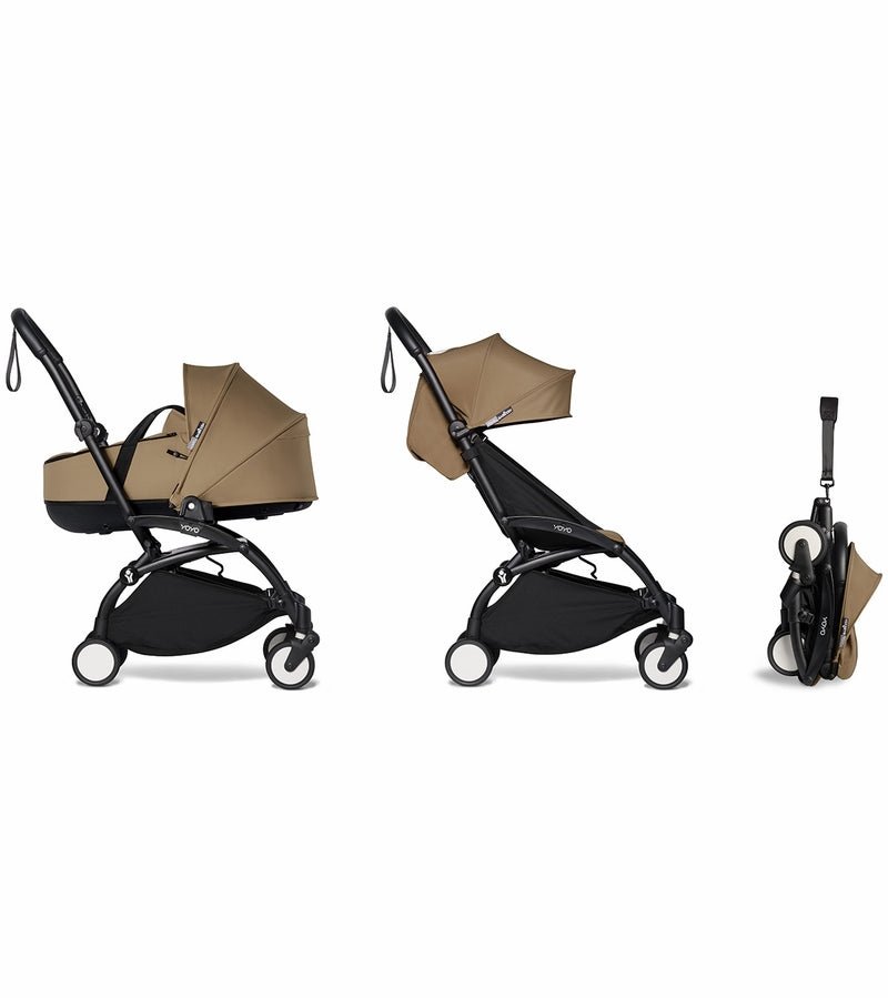 Babyzen YOYO2 +0 Bassinet and 6+ Color Pack Complete Set - Toffee / Black