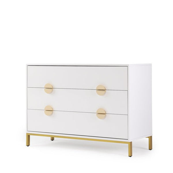 Buy DaDaDa Chicago 3-Drawer Dresser, White/Gold – ANB Baby