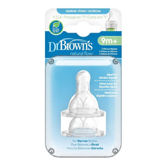 Dr. Brown's Y-Cut Silicone Narrow Nipple, 2-Pack, -- ANB Baby