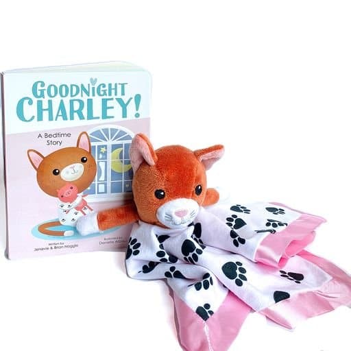 Frankie Dean Dream Blanket and Book, Charley the Cat, -- ANB Baby