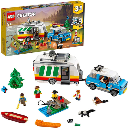 Lego 3in1 Caravan Family Holiday Vacation Toy Building Kit, 766 Pieces, -- ANB Baby