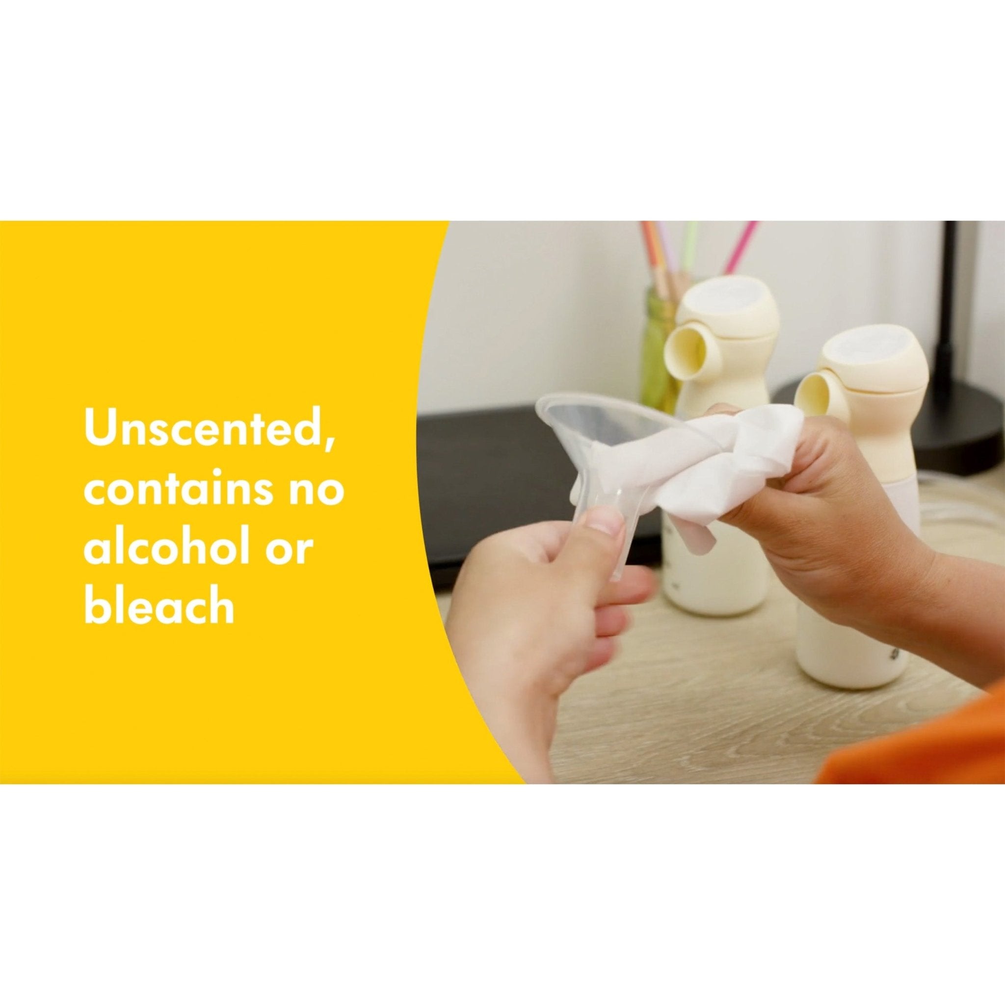 Quick Clean Wipes, soap, water, pump, No need for soap and water cleaning  after each pump session. Quick Clean wipes can be used anywhere! Learn  more