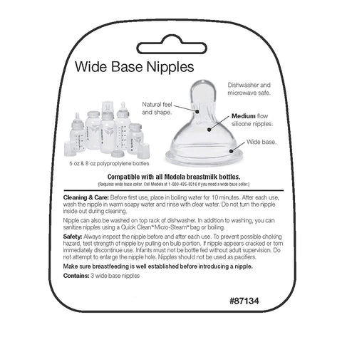 Medela Wide Base Slow Flow Nipples - New Mother New Baby Store