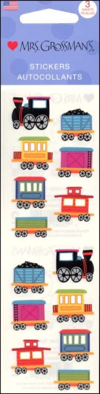 Mrs Grossmans Strip of Chubby Train Stickers, -- ANB Baby