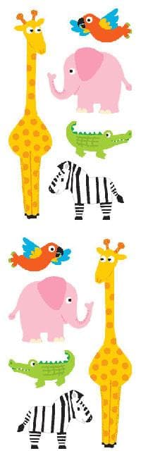 Mrs. Grossman's Strip of Chubby Zoo Animals Stickers, -- ANB Baby